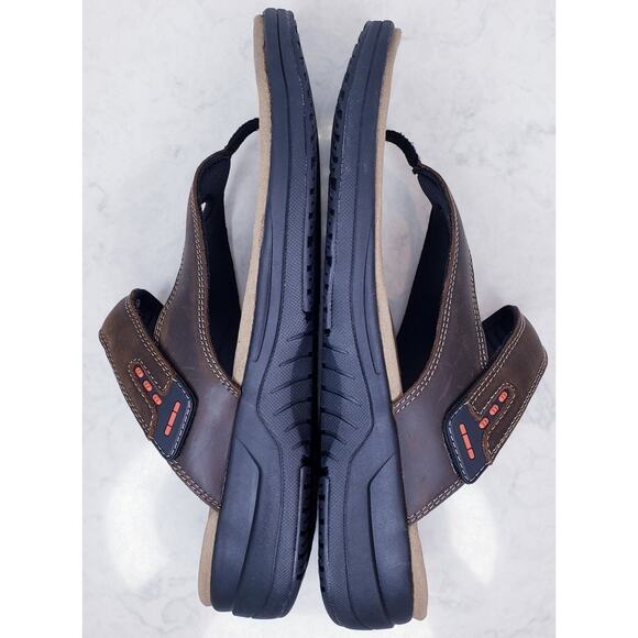 NWOT ORTHOFEET Eldorado Men's Size 12D Thong/Toe Post Sandals in Brown - Picture 10 of 12